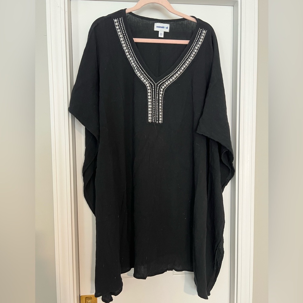 Swimsuits For All Black cover up with Silver Accents